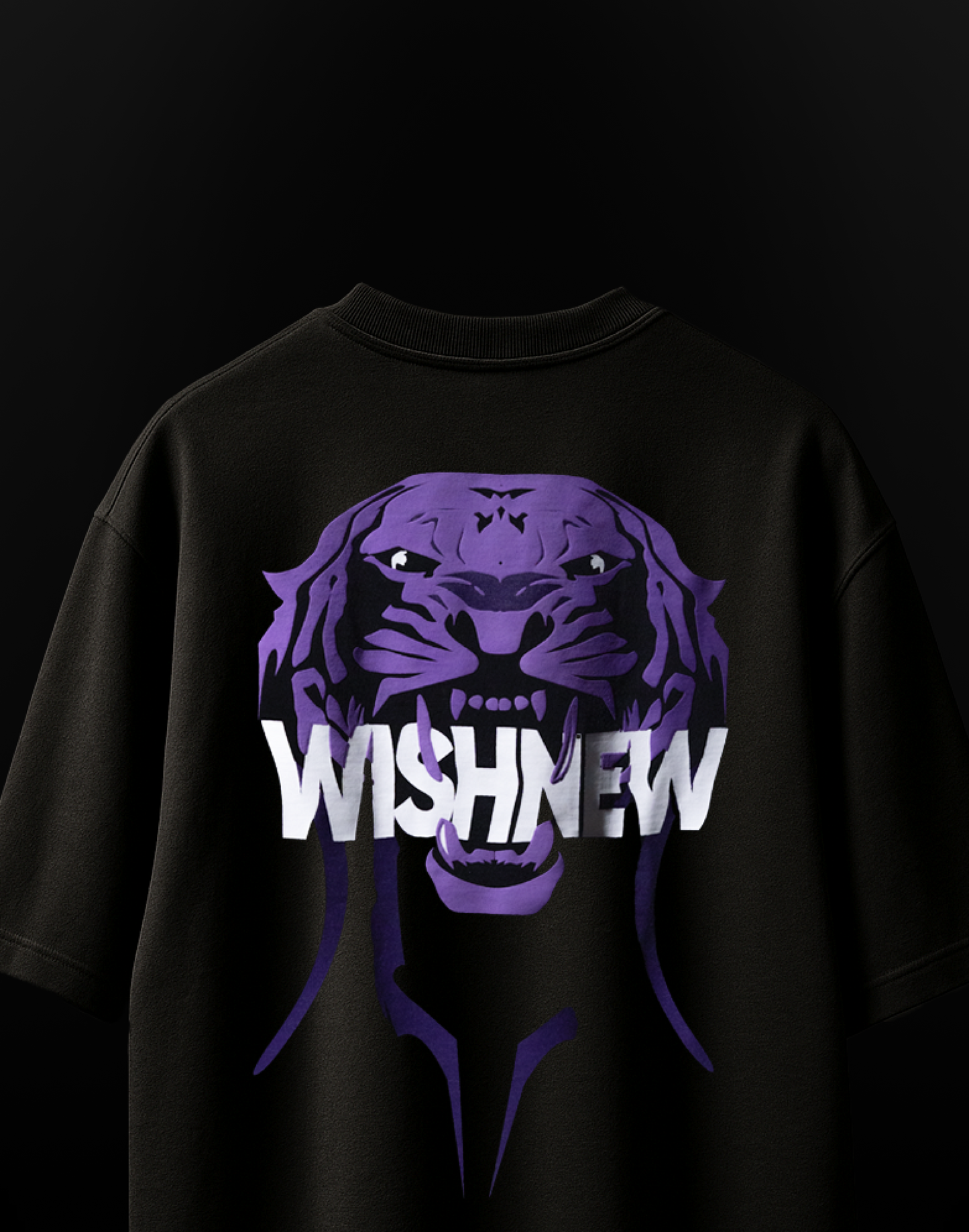 Rager - Wishnew Originals Oversized Black Graphic T-Shirt