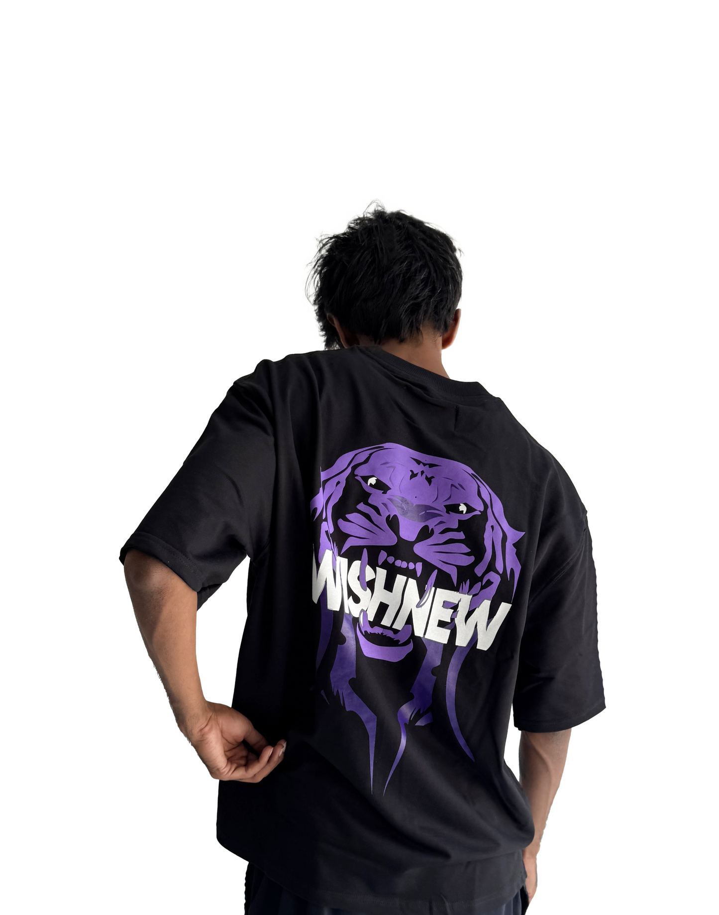 Rager - Wishnew Originals Oversized Black Graphic T-Shirt