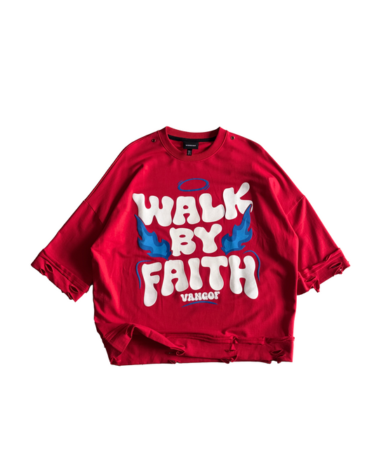 WALK BY FAITH Oversized Graphic Tee