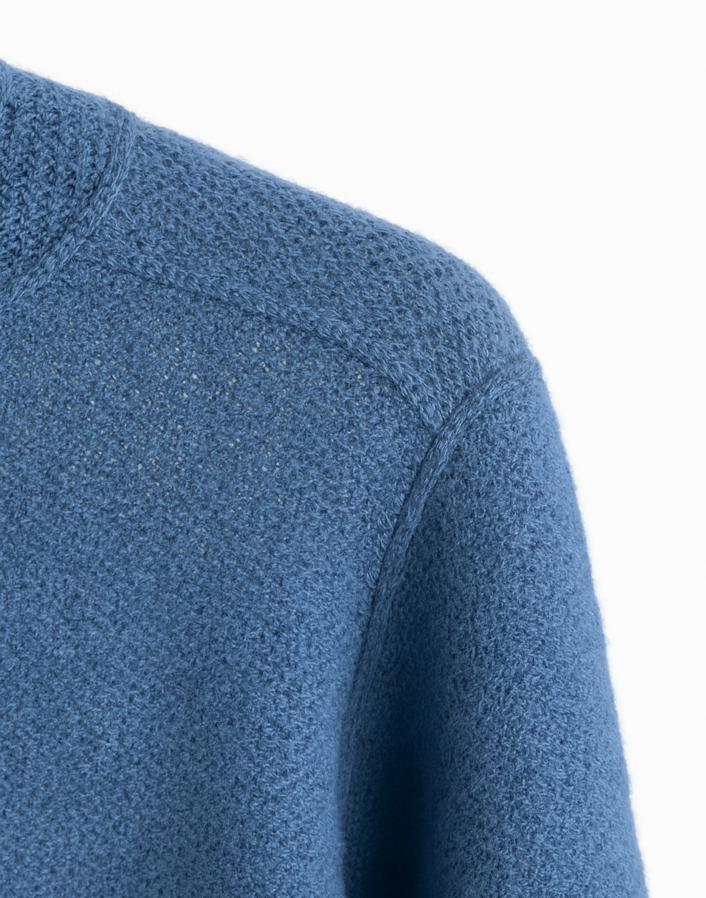 Unisex Heather Netted Knit Crewneck Sweater – 100% Premium Wool | Wishnew Clothing Studio