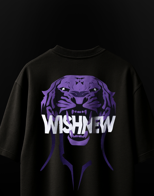 Rager - Wishnew Originals Oversized Black Graphic T-Shirt
